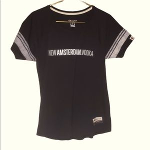 New Amsterdam vodka graphic T-shirt alcohol distillery football ?